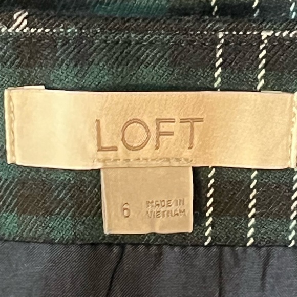 Loft Tartan Plaid Skirt Size 6 - Picture 2 of 4